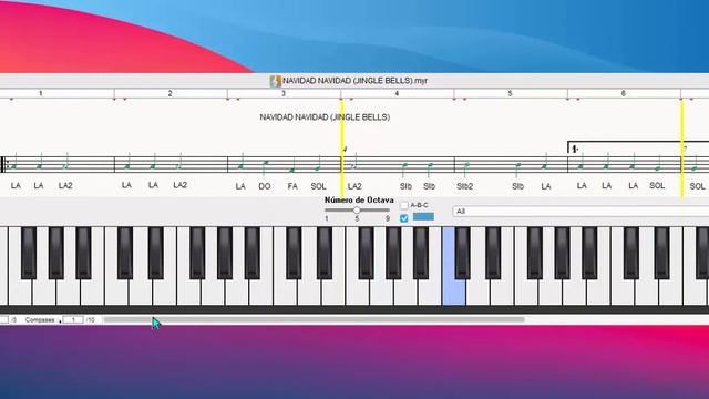 Como tocar Navidad Navidad / Jingle Bells en piano / tutorial fácil / notas musicales смотреть онлайн