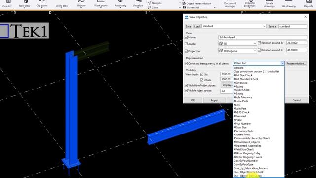 Tekla Basic - Learning Representation tool in Tekla смотреть онлайн
