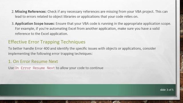 Troubleshooting Error 400 in VBA Excel: Dealing with Object/Application Issues смотреть онлайн