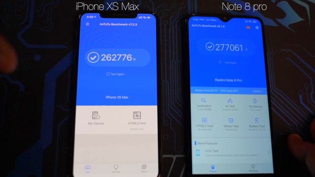 Iphone XS Max VS Redmi Note 8 pro speed test смотреть онлайн