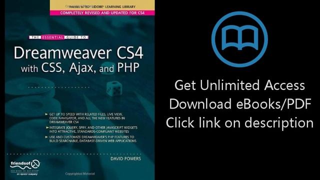 Download The Essential Guide to Dreamweaver CS4 with CSS, Ajax, and PHP (Essentials) [P.D.F] смотреть онлайн