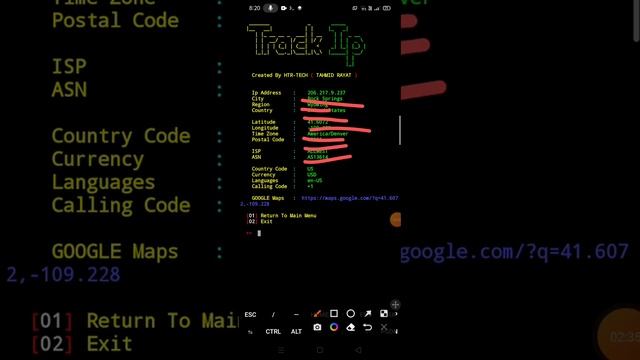 Tracking the location of your friends or family by IP number #tracking #termux #hacking #tech смотреть онлайн