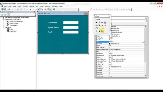 User Form in VBA смотреть онлайн