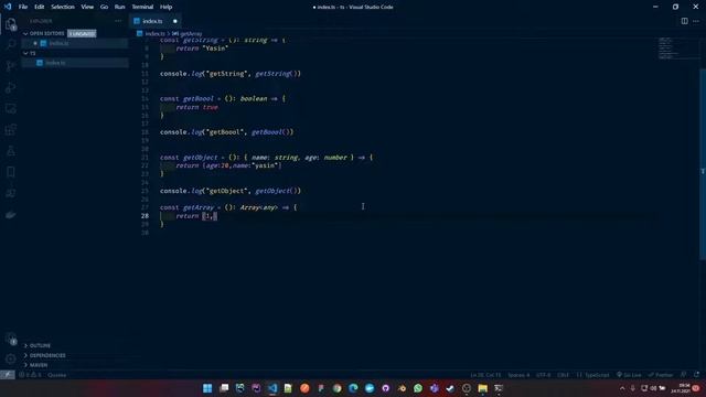Typescript - 2 (Functions & Return Types) смотреть онлайн