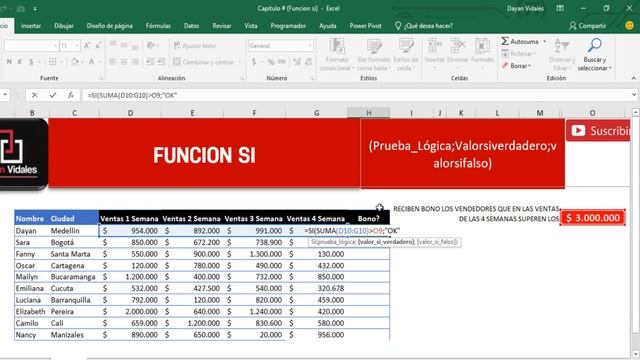 ✔Función Lógica SI en EXCEL 2019 - Curso Básico Avanzado #08 смотреть онлайн