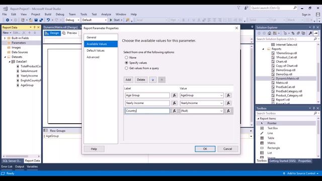 SSRS Reports Training - Dynamic Matrix | Pivot Table смотреть онлайн