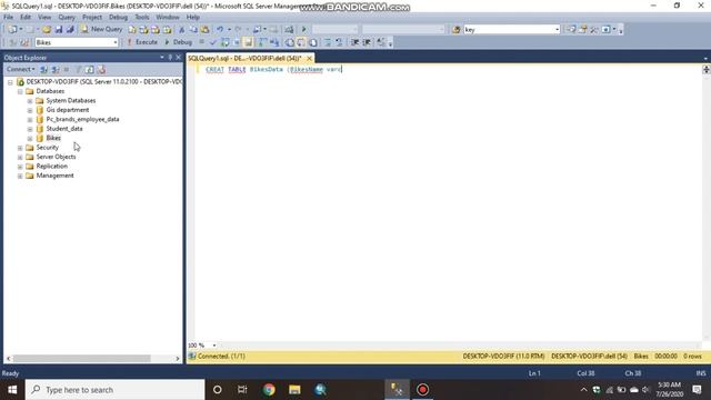 How to create a table in sql server using sql query смотреть онлайн