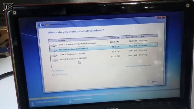 Install Windows 7 di notebook samsung NC108 смотреть онлайн
