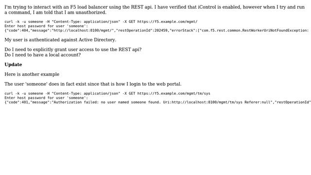 F5 allow user to access iControl RESTful API (2 Solutions!!) смотреть онлайн
