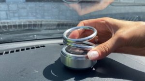 Крутящийся арома кольца, ароматизатор в машину, левитирующие на солнечной батареи Solar Aroma