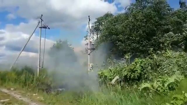 47news: Горит трансформатор рядом с АЗС и больницей в Волосово