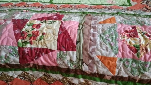 Лоскутное стеганое одеяло покрывало "Акварель" смотреть онлайн