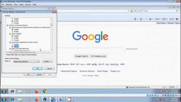 Explorer: how to enable ActiveX control in Internet Explorer