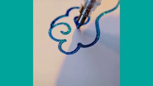 Use of Glitter pen paper pen design creative video craft смотреть онлайн