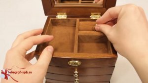 Шкатулка для  ювелирных украшений, 3-х уровневая