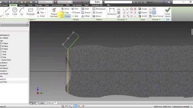 How to draw a Cola bottle | Autodesk Inventor Tutorials смотреть онлайн