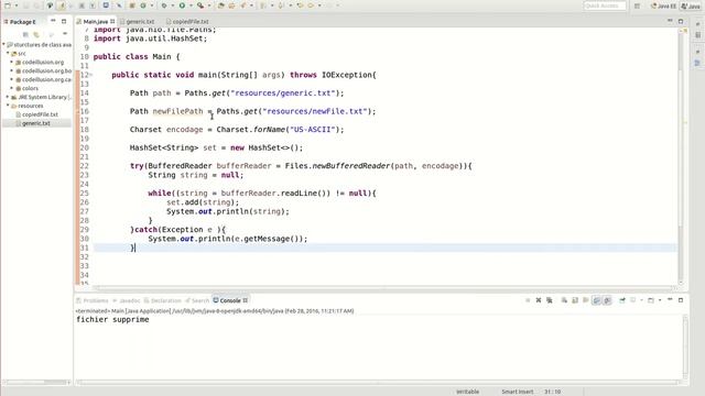 Ecrire et Lire dans les fichiers en java смотреть онлайн