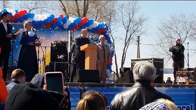 12 апреля -праздник ДЕНЬ КОСМОНАВТИКИ в Энгельсе. Место приземления Гагарина. смотреть онлайн