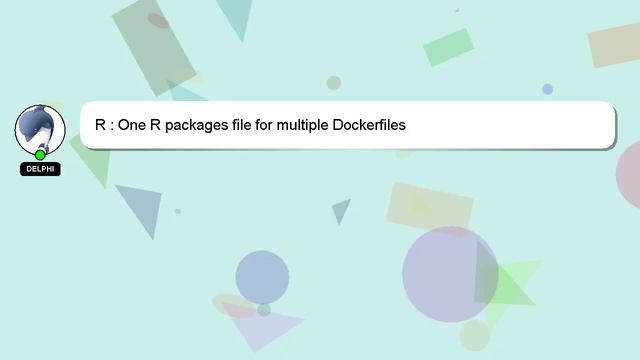 R : One R packages file for multiple Dockerfiles смотреть онлайн