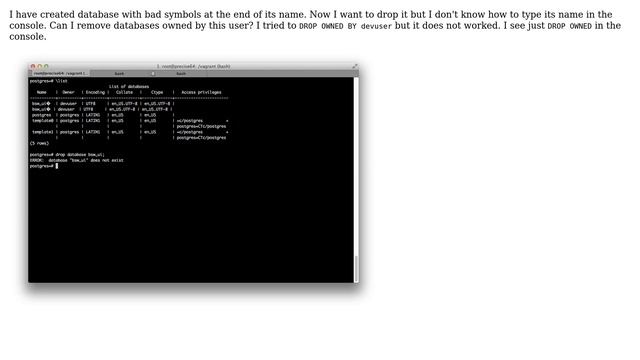 Drop database owned by specific user in PostgreSQL (3 Solutions!!) смотреть онлайн