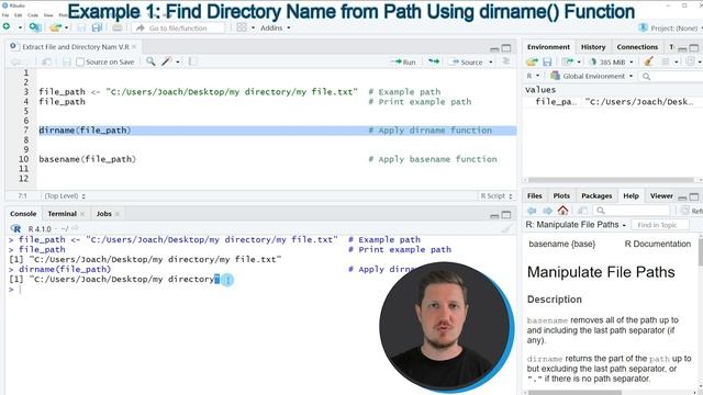 Extract File & Directory Name from Path in R (2 Examples) | dirname & basename Function | Get Folde смотреть онлайн
