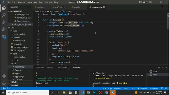 how to develop calculator by using react js and express js смотреть онлайн