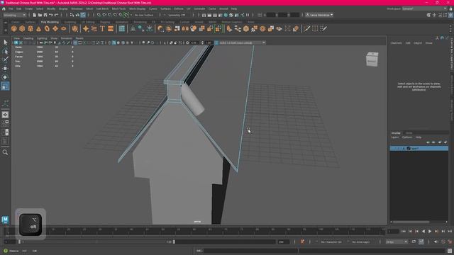 Maya 2024 - Modeling Tutorial: How to model and design a Traditional Chinese Roof смотреть онлайн