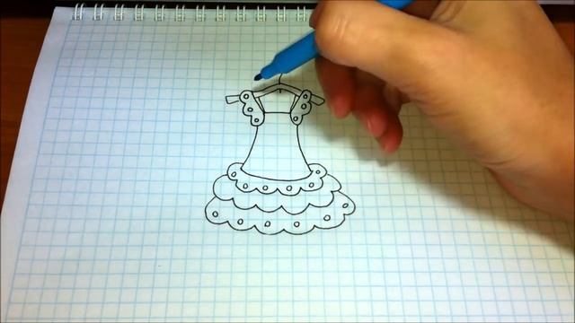 Простые рисунки #228 Как нарисовать простое платье смотреть онлайн