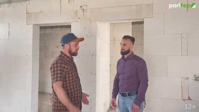 Обзор дома из газобетона Poritep. Применение блоков и армированных перемычек Поритеп. смотреть онлайн