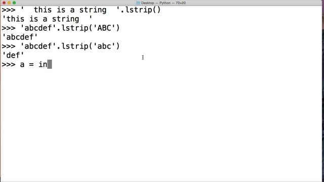 Python Lstrip String Method смотреть онлайн