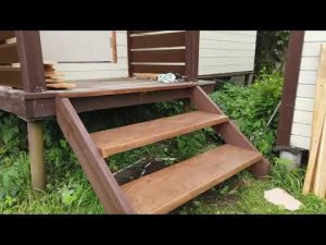 Как сделать лестницу на крыльцо бани своими руками