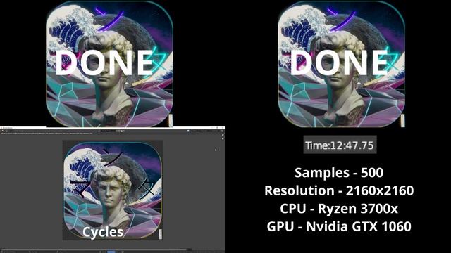 Cycles Vs. Cycles X GPU Vs. Cycles X CPU Benchmark смотреть онлайн
