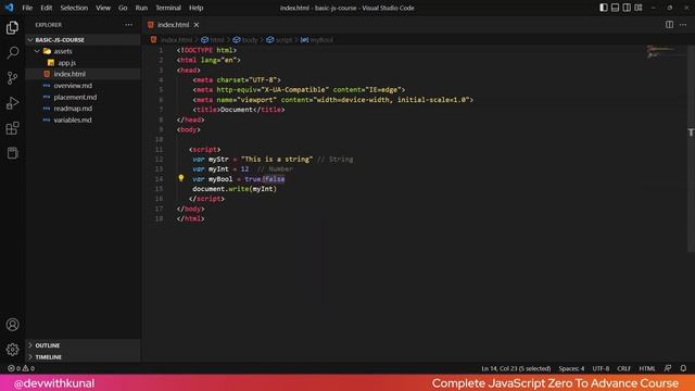 JS Variables & Arrays- Javascript Tutorial For Beginners - 2023 JavaScript Full Course in Hindi смотреть онлайн