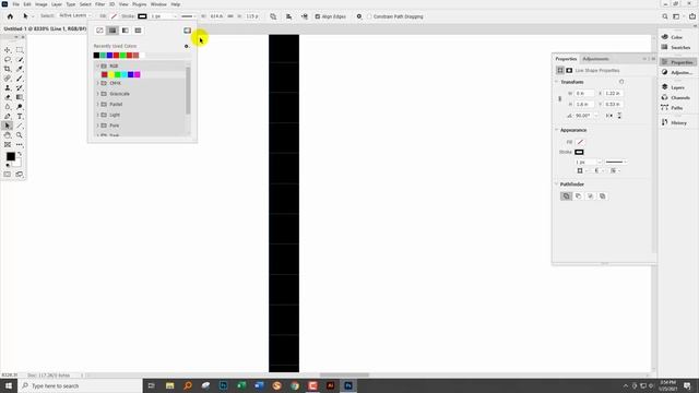 Photoshop 2021 - One pixel Line and Color a Line смотреть онлайн