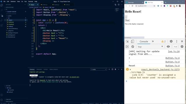 Getting Started with React | Counter App | React Project #1 смотреть онлайн