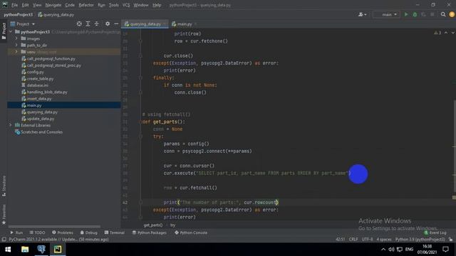 PostgreSQL Python: Querying Data смотреть онлайн