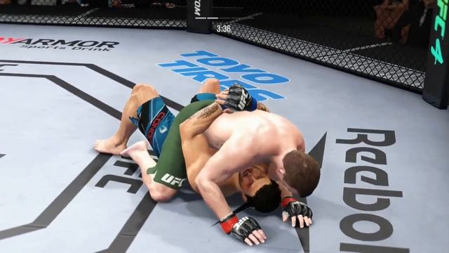 Matt Hughes vs Carlos Condit Full Fight - UFC 4 Simulation смотреть онлайн