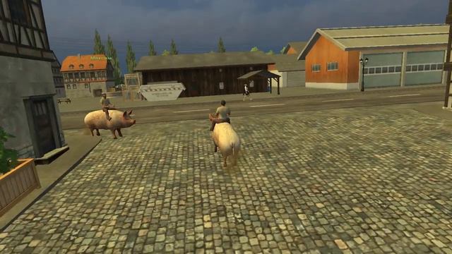 Упоротые моды FS2013 - Ездовые коровы и свиньи (Farming Simulator 2013) смотреть онлайн