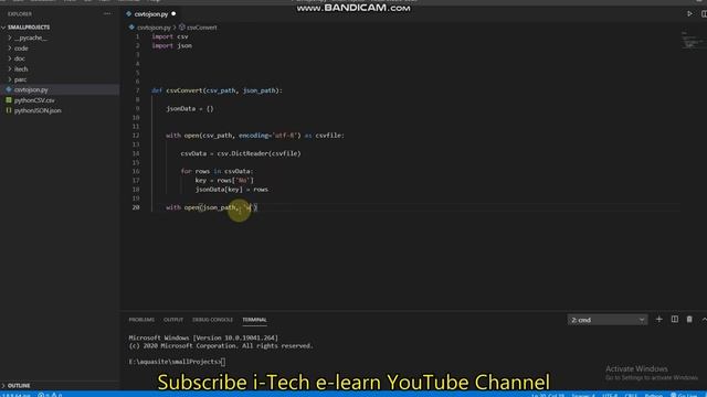 How To Convert CSV File To JSON File Using Python? Convert CSV to JSON Python смотреть онлайн