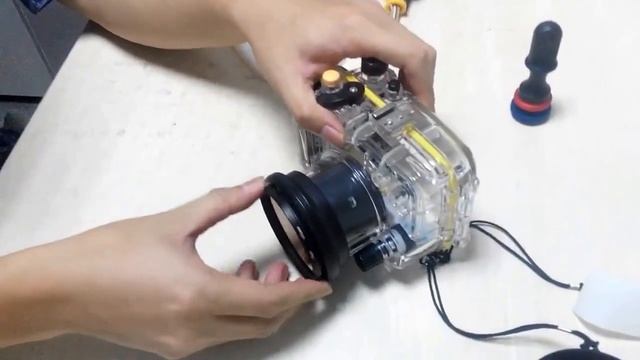 Sony RX100 M2 underwater housing+DOME PORT+FLASHLIGHT+STROBE смотреть онлайн