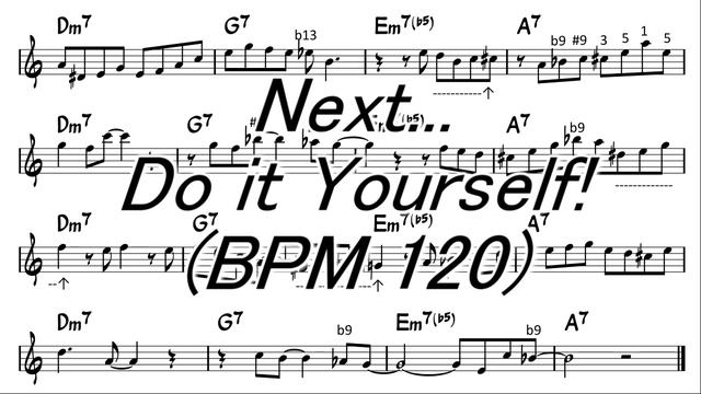 Dm7-G7-Em7(b5)-A7 Improvisation Example For Tenor Sax