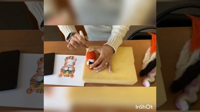 Сухое валяние. от эскиза до готового изделия. Тигрёнок. Часть 2 смотреть онлайн