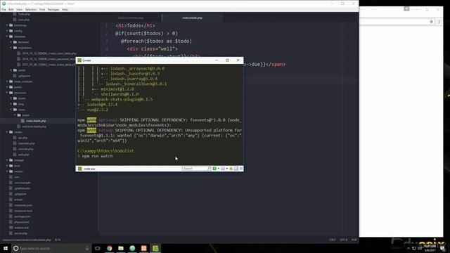Laravel PHP FW Tutorial - Full Course for Beginners | Project 5 Todos Index Page - 02 смотреть онлайн