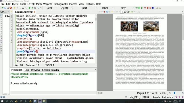 LaTex [10-dars]: LaTex Dasturida Matnga Rasm Joylash