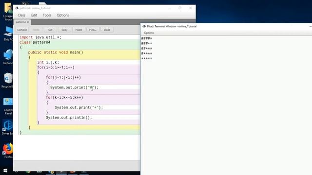 pattern #4 in java using BlueJ(Easy Method)(With code) смотреть онлайн
