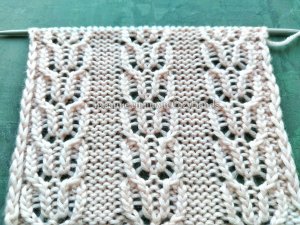 Простой и лёгкий ажурный узор спицами для вязания носков, палантинов, пуловеров