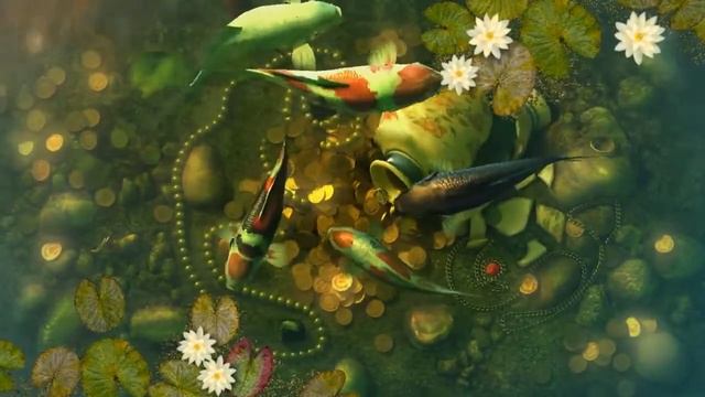Koi Pond - Treasures 3D Screensaver _ Live Wallpaper HD
