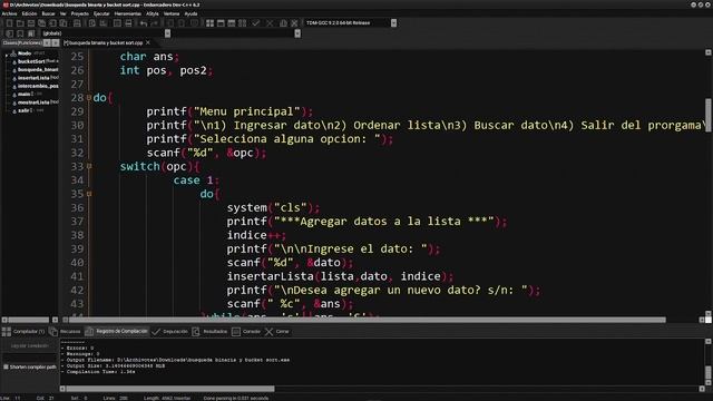 Lista enlazada con busqueda binaria y bucket sort смотреть онлайн