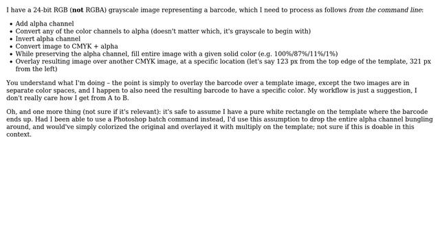 Unix & Linux: ImageMagick convert grayscale to alpha, colorize, overlay смотреть онлайн