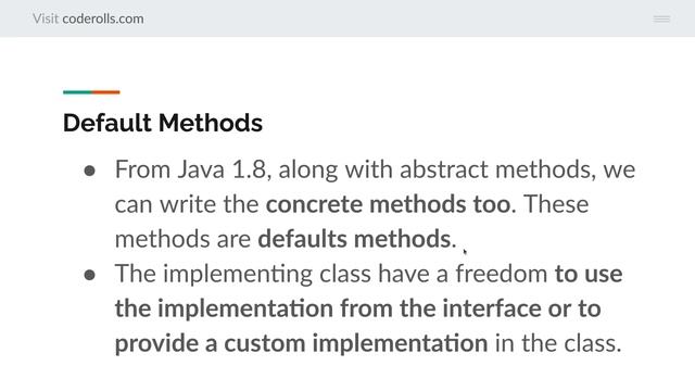 07 Default Methods In Java 8 смотреть онлайн